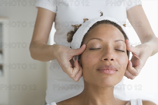 Woman receiving massage. Photo : Rob Lewine