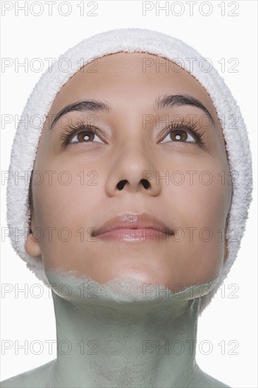 Portrait of attractive woman enjoying spa treatment. Photo: Rob Lewine