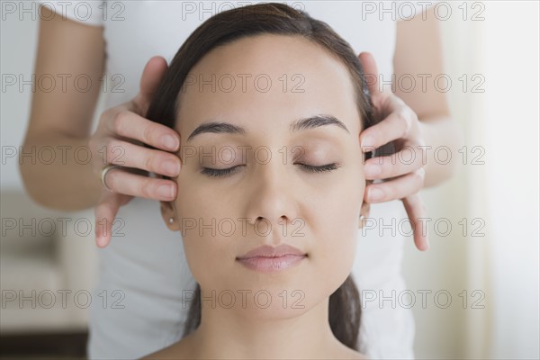 Woman receiving massage. Photo : Rob Lewine