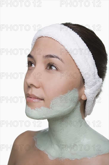 Portrait of attractive woman enjoying spa treatment. Photo: Rob Lewine