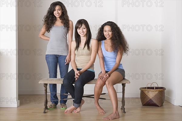 Portrait of three young women. Photo : Rob Lewine