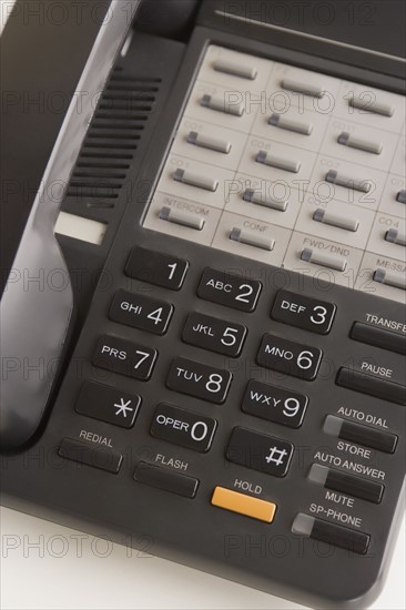 Close-up view of office telephone. Photo : Rob Lewine