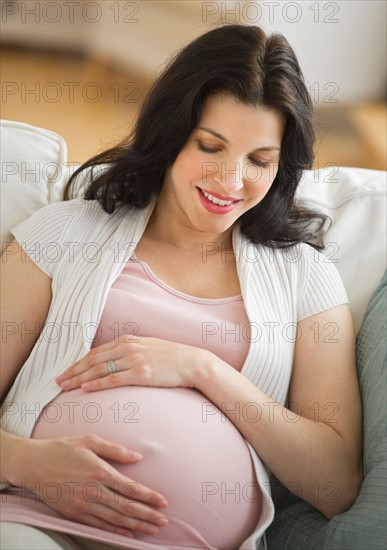 Portrait of pregnant woman.