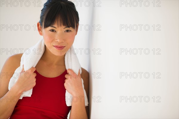 Mid adult woman in gym.