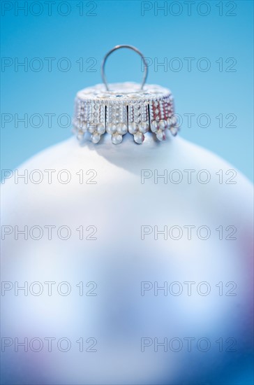 Close-up of Christmas ball, studio shot.