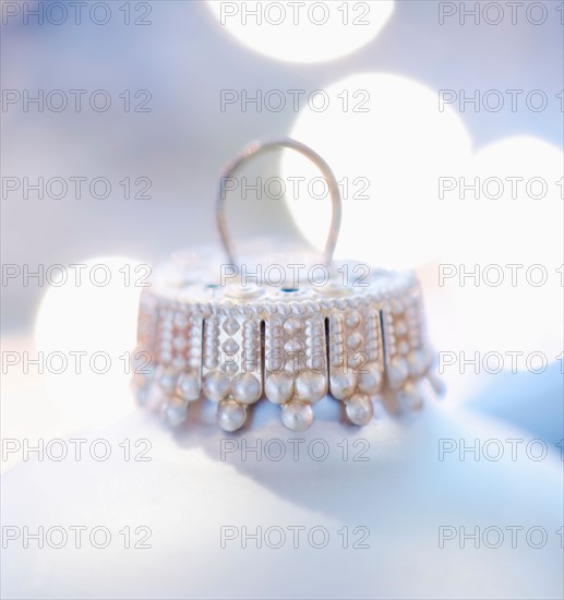 Close-up of Christmas ball, studio shot.