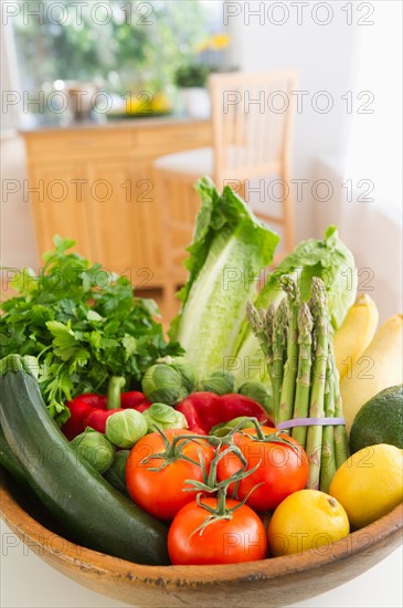 Bowl with vegetables.