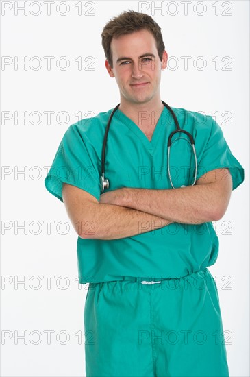 Studio shot of male doctor.