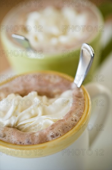 Hot chocolate with whipped cream. Photo : Jamie Grill