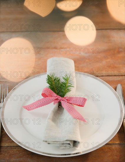 Christmas place setting. Photo : Jamie Grill