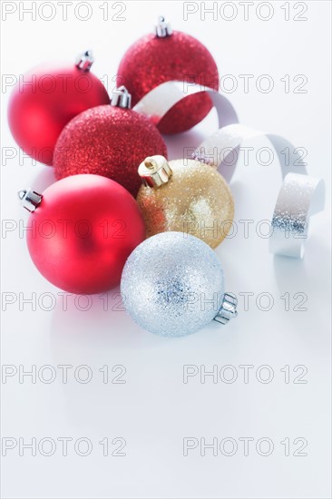 Studio shot of Christmas ornaments. Photo : Daniel Grill