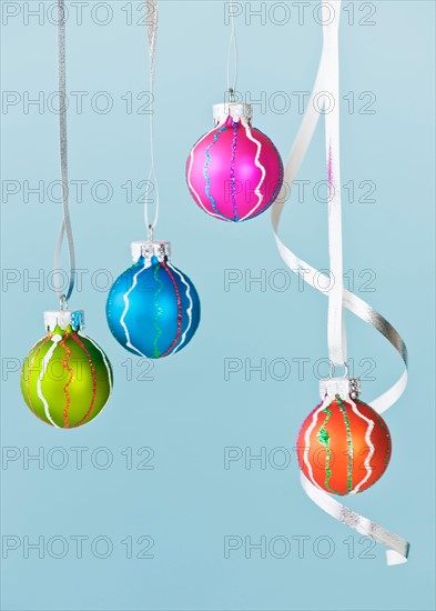 Studio shot of Christmas ornaments. Photo : Daniel Grill