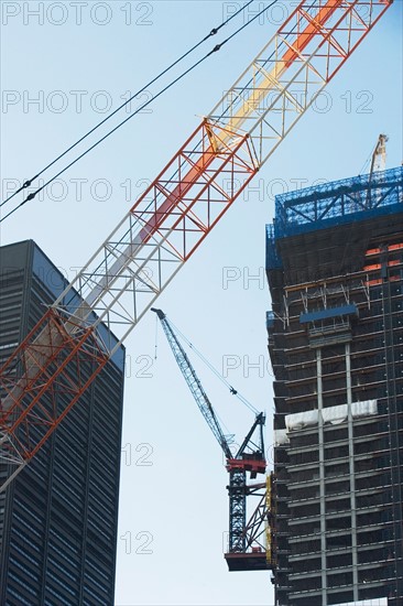 Usa, New York State, New York City, view of skyscraper construction. Photo : fotog