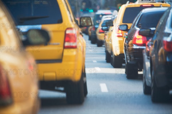 USA, New York state, New York city, cars in traffic jam. Photo : fotog