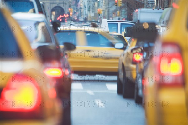 USA, New York state, New York city, cars in traffic jam. Photo : fotog