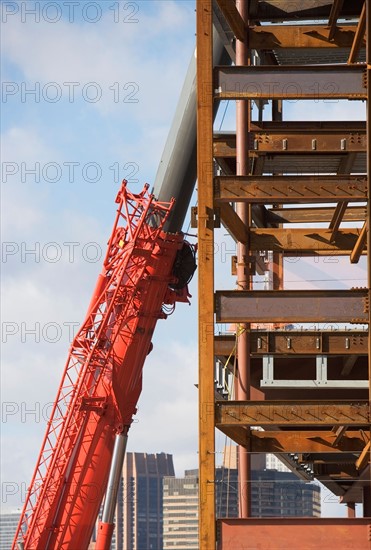USA, New York state, New York city, part of construction frame. Photo : fotog