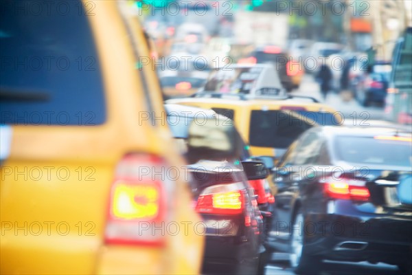 USA, New York state, New York city, cars in traffic jam. Photo : fotog