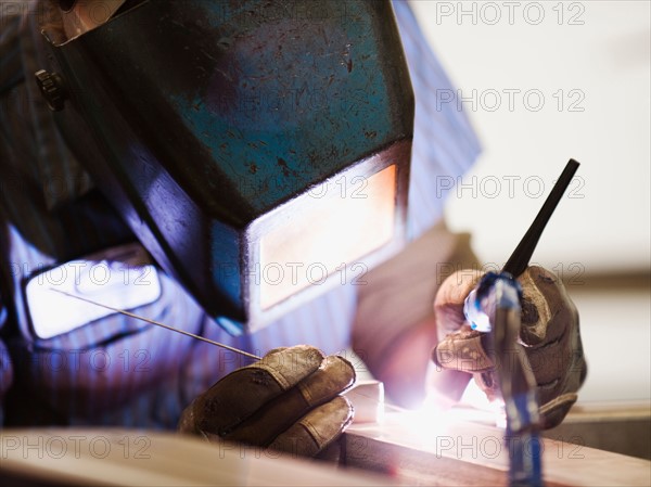 Welder at work.