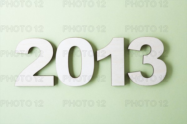 Numbers creating 2013 year, studio shot. Photo : Kristin Lee
