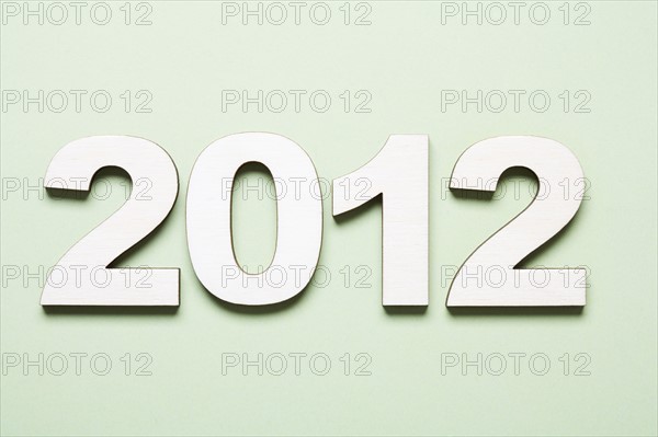 Numbers creating 2012 year, studio shot. Photo : Kristin Lee