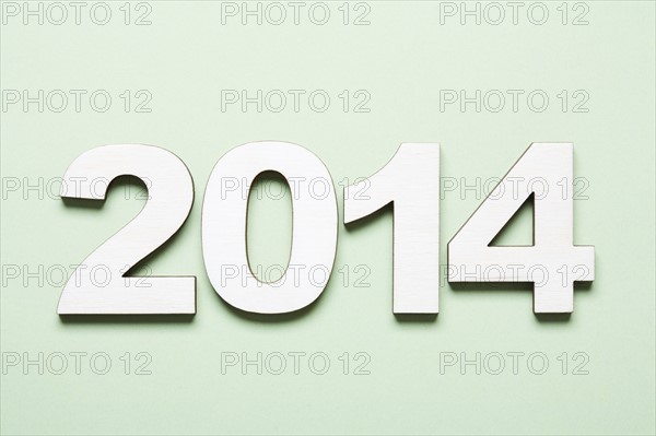 Numbers creating 2014 year, studio shot. Photo : Kristin Lee