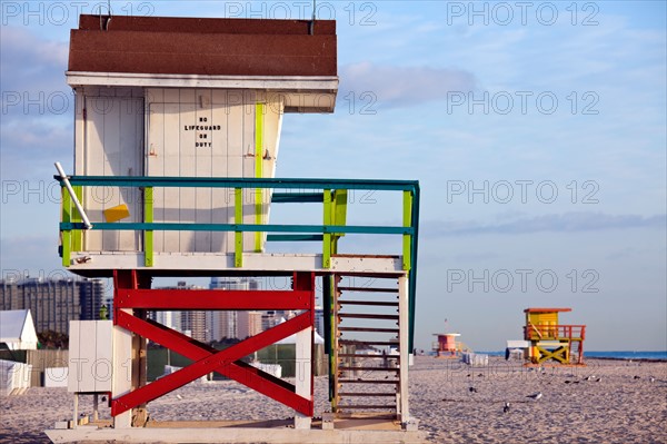 USA, Florida, Miami Beach, Lifeguard hut. Photo : Henryk Sadura