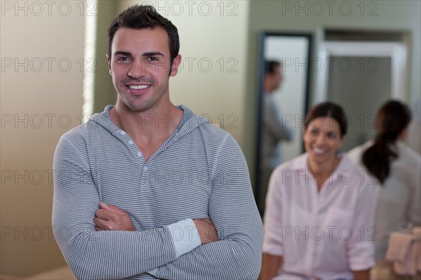 Portrait of couple in bathroom. Photo : db2stock