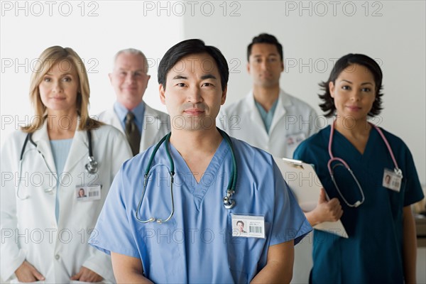 Portrait of hospital workers. Photo : Rob Lewine