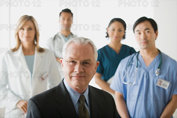 Portrait of hospital workers. Photo : Rob Lewine