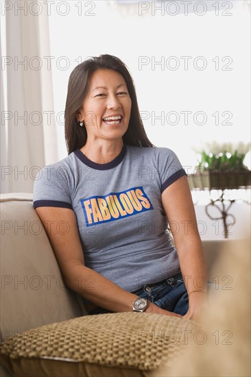 Portrait of laughing woman. Photo : Rob Lewine