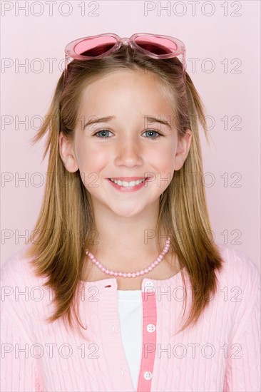 Studio shot portrait of teenage girl, head and shoulders. Photo : Rob Lewine