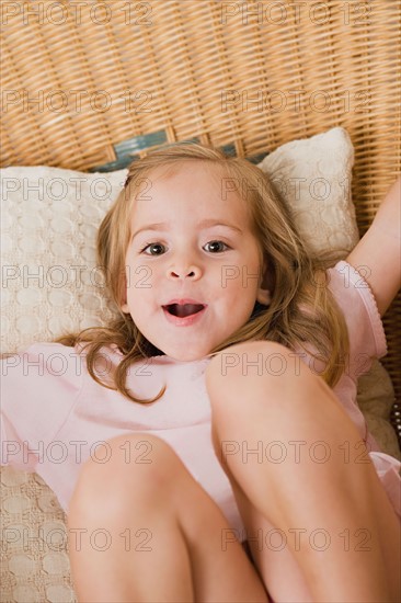 Portrait of playful girl. Photo : Rob Lewine