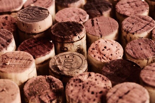 Studio shot of wine corks.