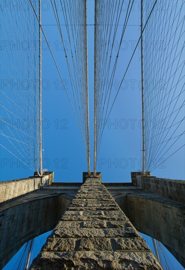 USA, New York, New York City. Brooklyn Bridge.