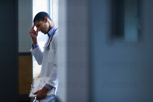 Doctor in corridor.