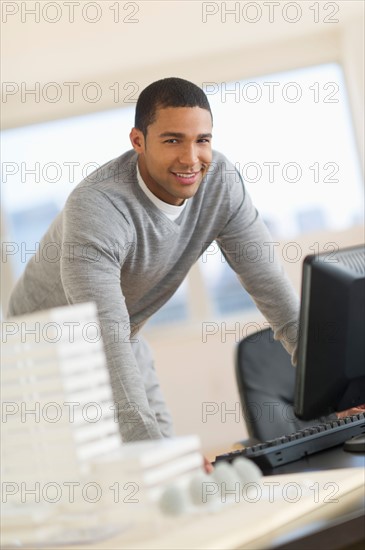 Portrait of male architect in office.