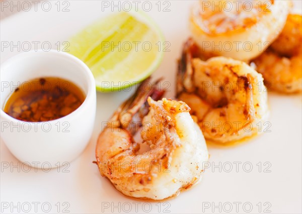 Grilled shrimps.