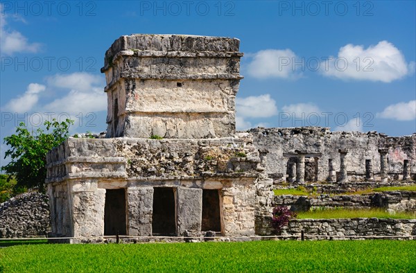 Mexico, Yucatan, Tulum. Ancient Mayan ruins.