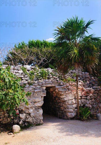 Mexico, Yucatan, Tulum. Ancient Mayan ruins.