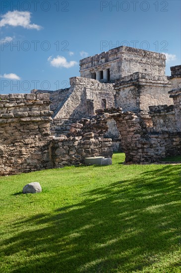 Mexico, Yucatan, Tulum. Ancient Mayan ruins.