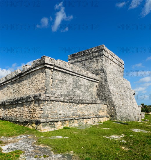 Mexico, Yucatan, Tulum. Ancient Mayan ruins.