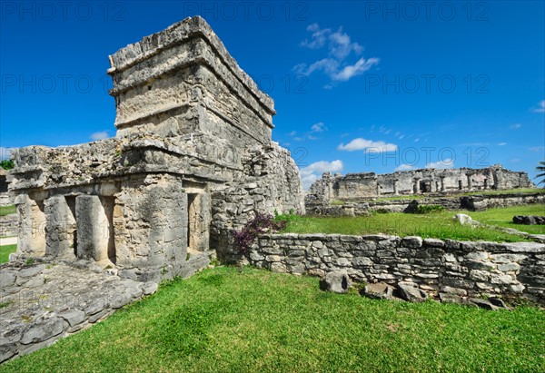 Mexico, Yucatan, Tulum. Ancient Mayan ruins.