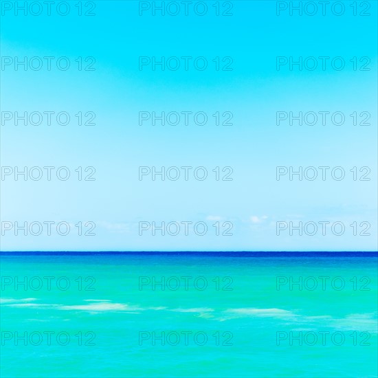 Seascape with blue sky.