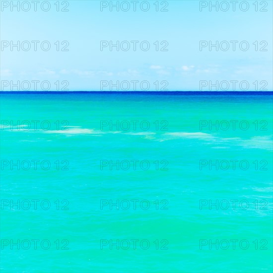 Seascape with blue sky.