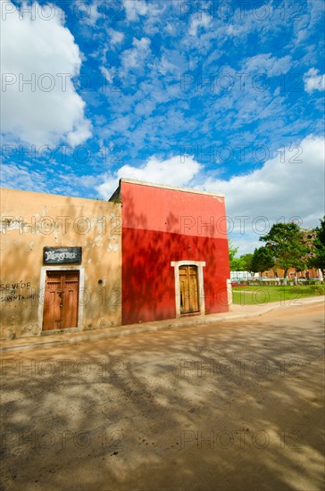 Mexico, Yucatan, Valladolid. Valladolid, Traditional houses.