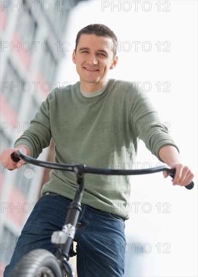 Man cycling.