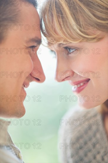 Close up of happy couple.