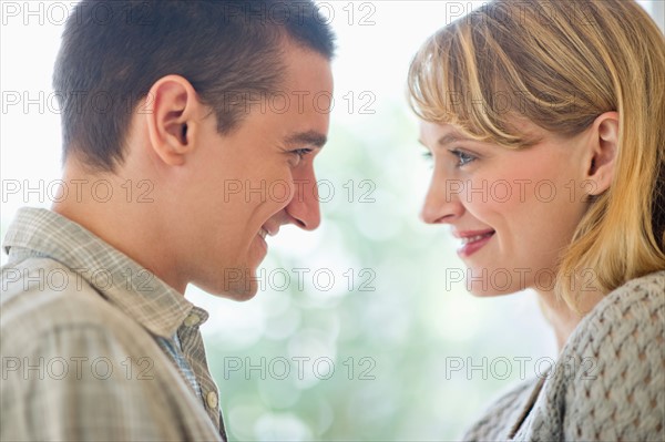 Close up of happy couple.