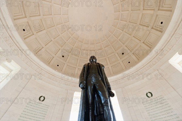 USA, Washington DC. Interior of Jefferson Memorial.