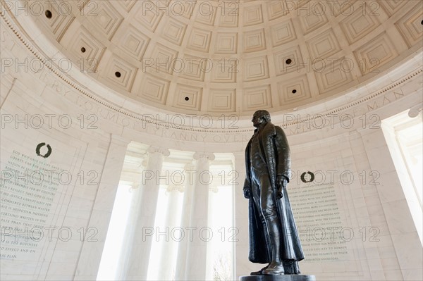 USA, Washington DC. Interior of Jefferson Memorial.